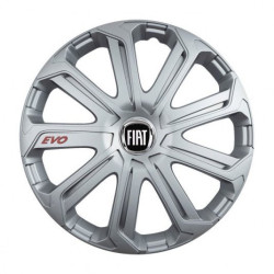 Poklice pro Fiat (černý) 16 Evo silver