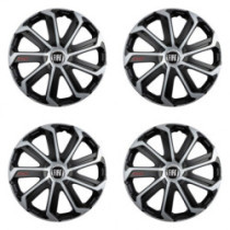 Poklice pro Fiat (černý) 16 Evo black&silver