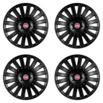 Poklice pro Fiat (červené) 14 Smart black