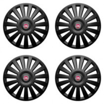 Poklice pro Fiat (červené) 14 Luxury black