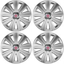 Poklice pro Fiat (červené) 14 Aviator carbon RC silver