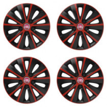 Poklice pro Fiat (červené) 14 RAPIDE red and black