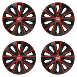 Poklice pro Fiat (červené) 14 RAPIDE red and black
