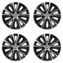 Poklice pro Fiat (červené) 14 RAPIDE silver and black