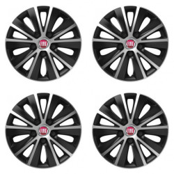 Poklice pro Fiat (červené) 14 RAPIDE silver and black
