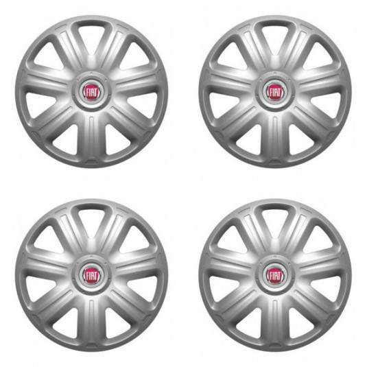 Poklice pro Fiat (červené) 14 COMFORT
