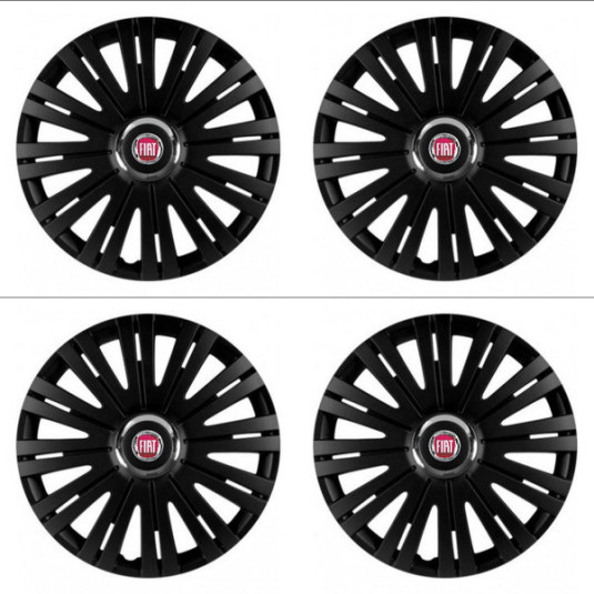 Poklice pro Fiat (červené) 14 ACTIVE RC BLACK