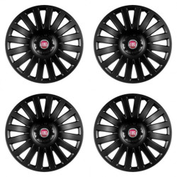 Poklice pro Fiat (červené) 15 Smart black