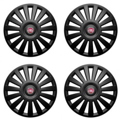 Poklice pro Fiat (červené) 15 Luxury black