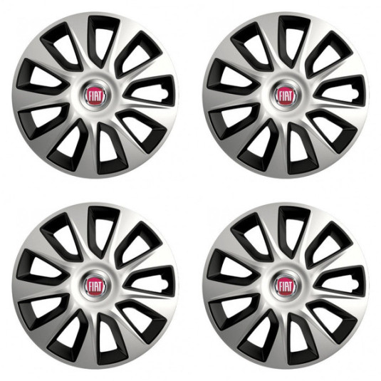 Poklice pro Fiat (červené) 15 STRATOS double colour - výpredaj