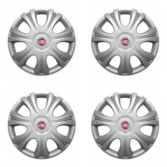 Poklice pro Fiat (červené) 15 IMPULSE