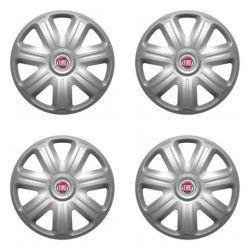 Poklice pro Fiat (červené) 15 COMFORT