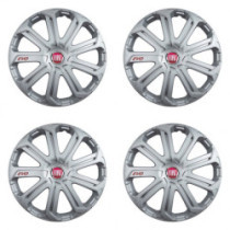 Poklice pro Fiat (červené) 16 Evo silver