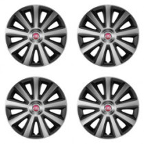 Poklice pro Fiat (červené) 16 Aviator carbon silver&black