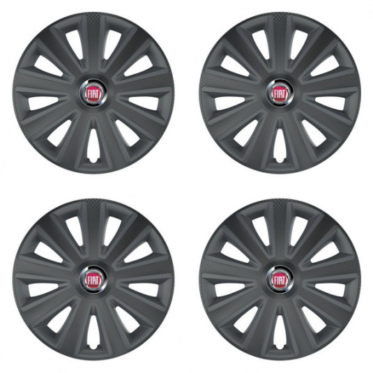 Poklice pro Fiat (červené) 16 Aviator carbon RC16 grafite