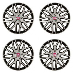 Poklice pro Fiat (červené) 16 Dakar NC silver and black