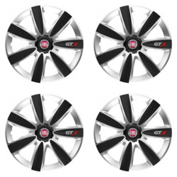Poklice pro Fiat (červené) 16 GTX CARBON silver/black