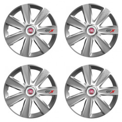 Poklice pro Fiat (červené) 16 GTX CARBON silver