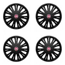Poklice pro Fiat (červené) 17 SPARK BLACK