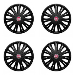 Poklice pro Fiat (červené) 17 SPARK BLACK