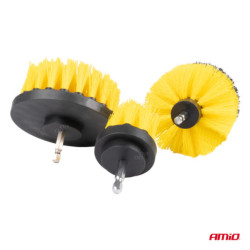 Sada čisticích kartáčů na vrtačku 3ks. AMiO-04017