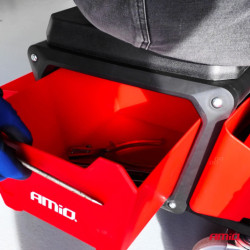 Dílenská stolička na kolečkách s úložným prostorem na nářadí 150kg AMiO-04268