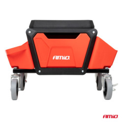 Dílenská stolička na kolečkách s úložným prostorem na nářadí 150kg AMiO-04268