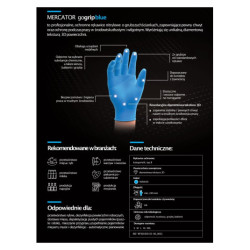 Nitrilové rukavice GoGrip modré velikost XL, 50 ks