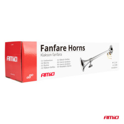 Klaksón fanfára chróm 640 mm 12V 24V AMiO-04076