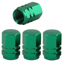 Hliníkové krytky na ventil zelené 4 ks