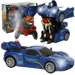 Transformer Revolt TRANSFORMING ROBOT RACER auto na dálkové ovládání, modré