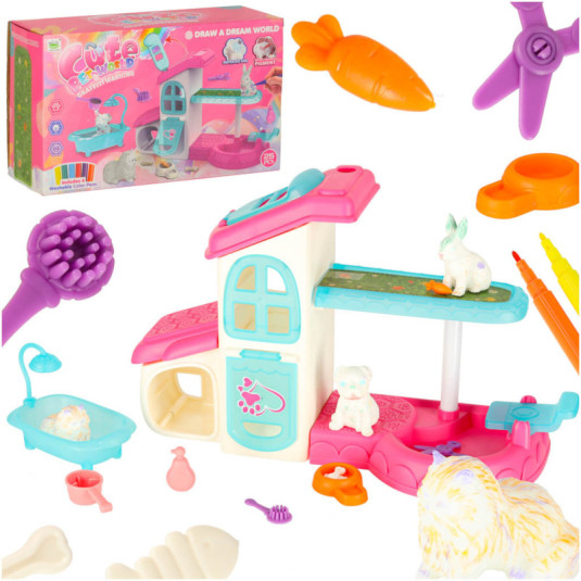 Pet hotel spa domeček pro psa, kočku a jiná zvířátka – příslušenství, 26 kusů