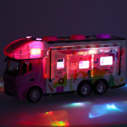 Diaľkovo ovládaný karavan diaľkovo ovládaný karavan auto 2,4 GHz zvuky svetlá príslušenstvo, ružová