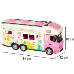 Diaľkovo ovládaný karavan diaľkovo ovládaný karavan auto 2,4 GHz zvuky svetlá príslušenstvo, ružová