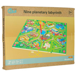 Dřevěná společenská hra Magnetické bludiště na cestovní farmu pro 2 hráče