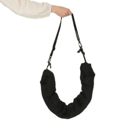 Cestovní polštář cestovní rohovková opěrka hlavy opěrka krku úložný prostor pro plnění černá