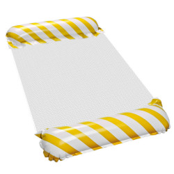 Nafukovací plážová matrace houpací síť vodní lehátko křeslo bazén, žlutá