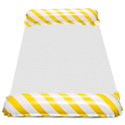 Nafukovací plážová matrace houpací síť vodní lehátko křeslo bazén, žlutá