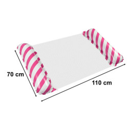 Nafukovací plážová matrace houpací síť vodní lehátko křeslo bazén, růžová