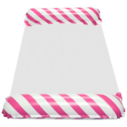 Nafukovací plážová matrace houpací síť vodní lehátko křeslo bazén, růžová