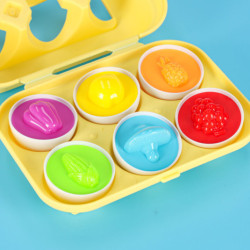 EDUKAČNÍ SKLÁDAČKA VAJÍČKA – PŘIŘAĎ TVARY S MOTIVY OVOCE A ZELENINY