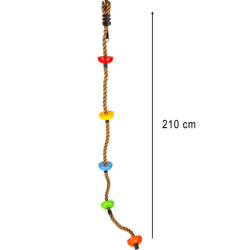 Horolezecké lano s uzlami 200cm