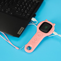 Digitální lupa a mikroskop s kamerou, růžová