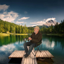 Plážové skladacie rybárske kreslo LUARO- zelené