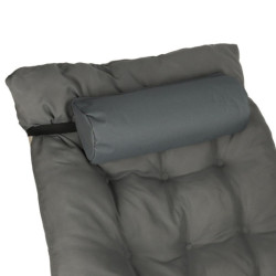 Záhradné lehátko LUARO turistické skladacie kreslo s vankúšom- sivé