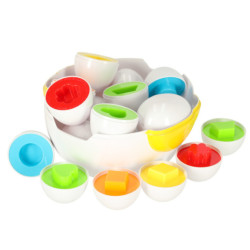 Vzdělávací puzzle třídič tvarů vajíček 12 ks slepice