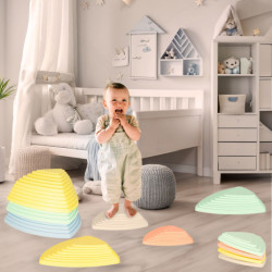 Senzorická dráha riečne kamene, 11 prvkov- pastelová