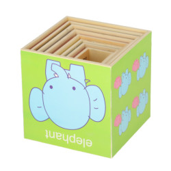 Vzdělávací dřevěná věž třídička tvarů, která učí počítat 71cm XXL