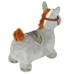 Plyšový gumový skákací koník