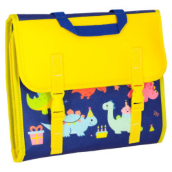 Smyslová manipulační deska montessori batoh, modrá